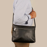 Arthur Men Vegan Leather Sling Bag Vanta Black M2