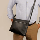 Arthur Men Vegan Leather Sling Bag Vanta Black M3