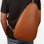 Lightweight, durable pickleball sling bag for game Tan Model 1