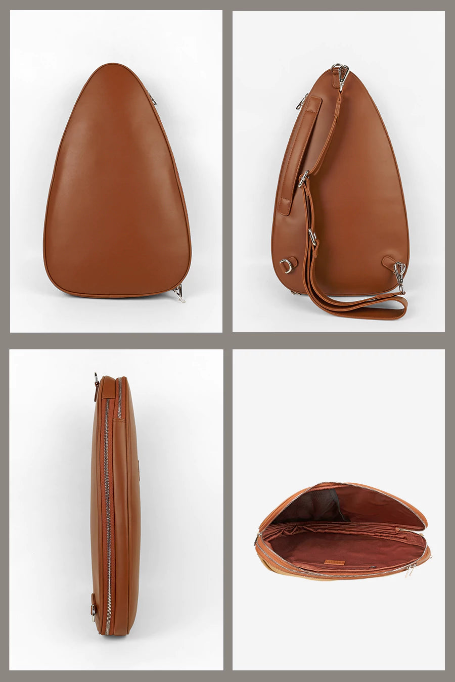 Lightweight, durable pickleball sling bag for game Tan Details