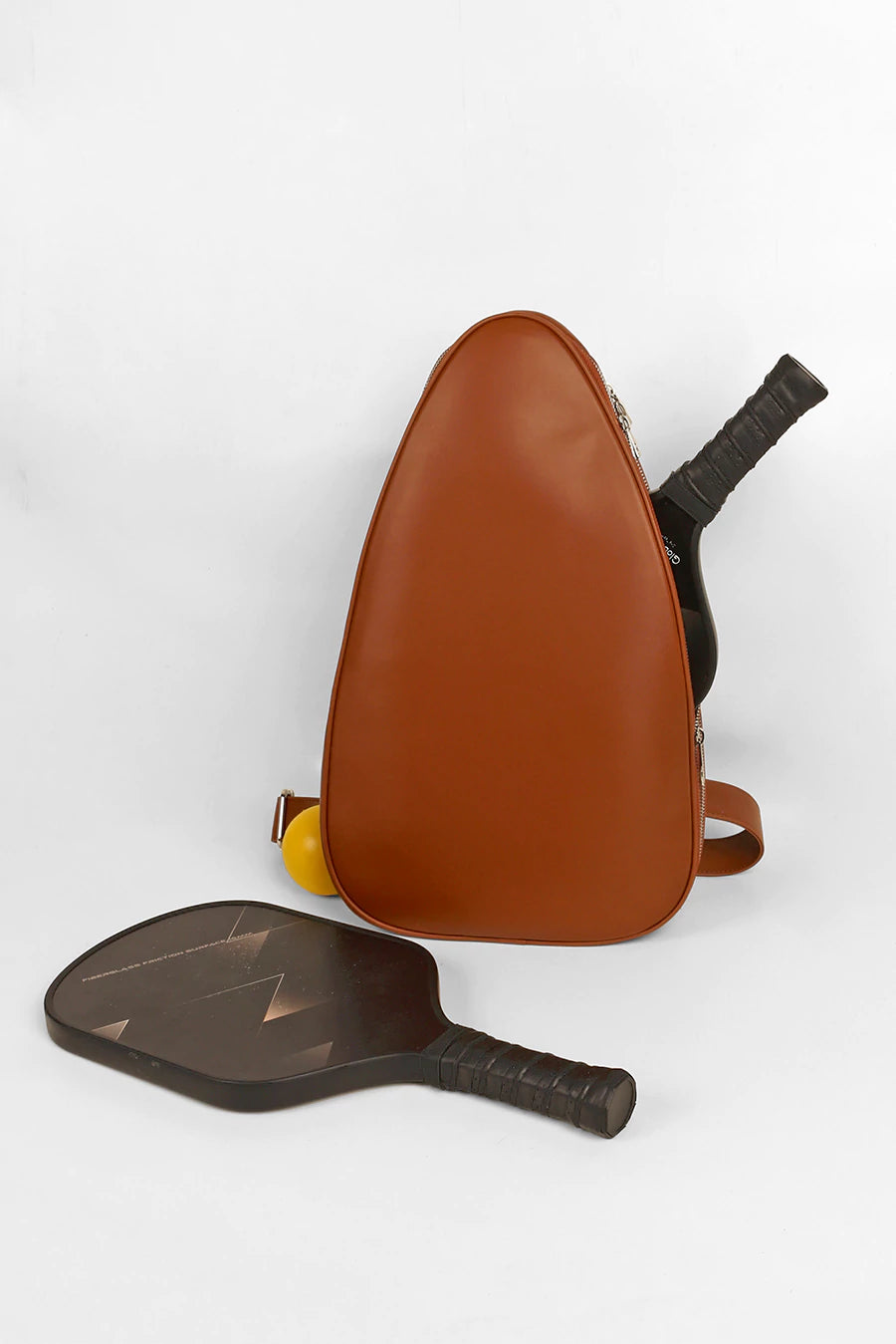 Lightweight, durable pickleball sling bag for game Tan Lifestyle 1