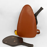 Lightweight, durable pickleball sling bag for game Tan Lifestyle 1