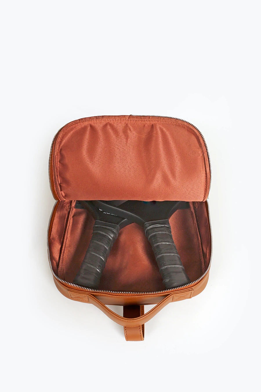 carry all your gaming gear in style in our cruelty free paddle bag tan inside