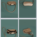 Vegan sunglass cover/case with sling silver Detail