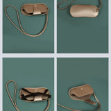 Vegan sunglass cover/case with sling silver Detail