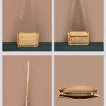 Alice Vegan Leather Women Sling Bag Poreclain Detail