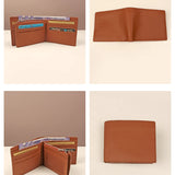 Leonardo Vegan Leather Men Bifold Wallet Firepit Details