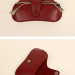 Jace Sunglass Cover Vegan Leather Pomegranate Details