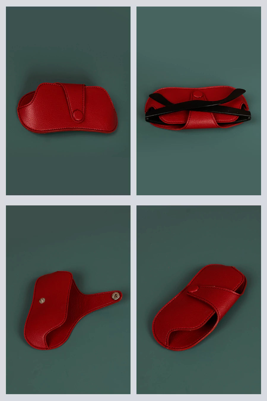 Jace Sunglass Cover Vegan Leather Flame Details