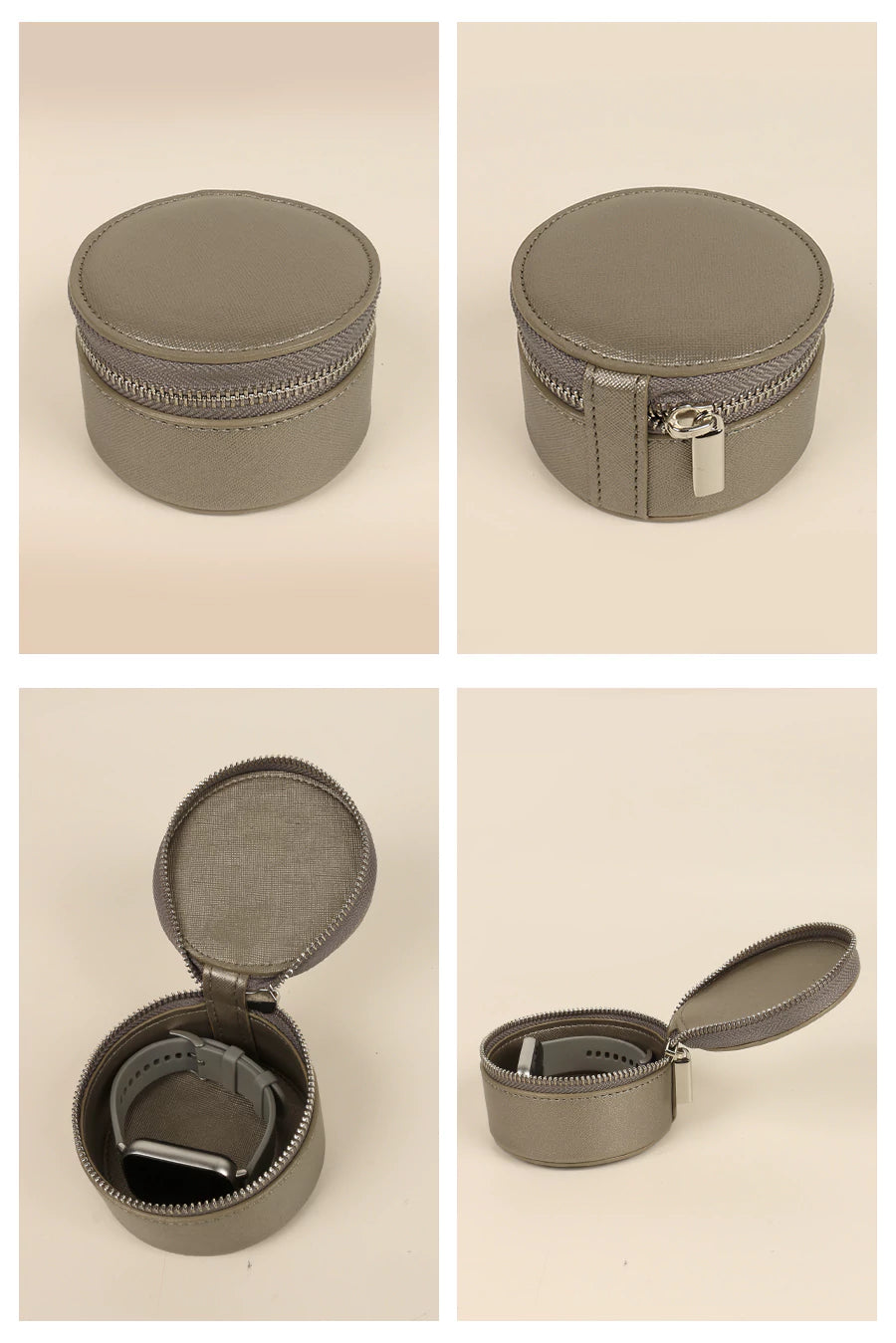 Rogate Medium Vegan Watch Case Shinny Silver Details