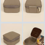 Vegan Square jewellery case Shinny Silver Details