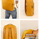 Alexa Vegan Leather Men Backpack Gold Fish Details