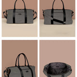 Soft Jute Joey Men Travel Duffle Bag Pewter Details