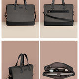 Soft Jute Ross Men 15" Laptop Bag Pewter Details