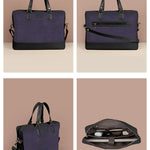 Soft Jute Ross Men 15" Laptop Bag Lavender Details