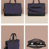 Soft Jute Ross Men 15" Laptop Bag Lavender Details
