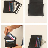 Archie Vegan Leather Cash & Card Pouch Black Details