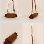 Vegan Leather Women Candy Sling Bag  Oxide Red Details
