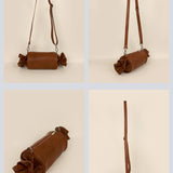 Vegan Leather Women Candy Sling Bag  Oxide Red Details