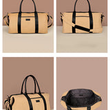 Soft Jute Joey Men Travel Duffle Bag Biscuit Details