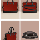 Soft Jute Ross Men 15" Laptop Bag Rasberry Details