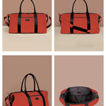 Soft Jute Joey Men Travel Duffle Bag Tomato Details