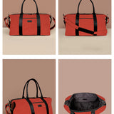 Soft Jute Joey Men Travel Duffle Bag Tomato Details