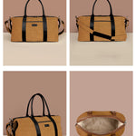 Soft Jute Joey Men Travel Duffle Bag Mustard Details