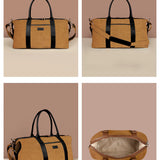 Soft Jute Joey Men Travel Duffle Bag Mustard Details