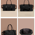 Soft Jute Joey Men Travel Duffle Bag Black Bean Details
