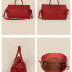Stanley Vegan Leather Men Duffle Bag Ruby Detail