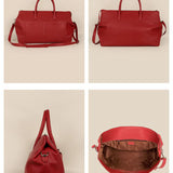 Stanley Vegan Leather Men Duffle Bag Ruby Detail