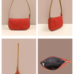 Soft Jute Daily Vegan Women Handbag Tomato Detail