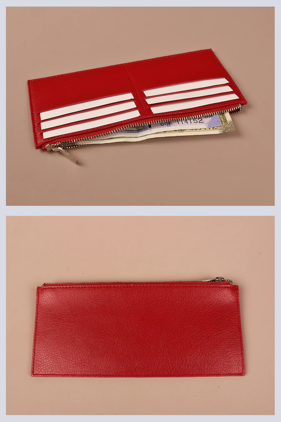 Slim vegan Women Card Wallet Flame L1