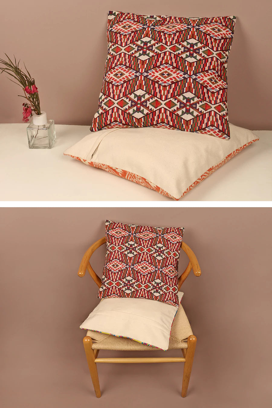 Printed Cushion Cover Checkered L3