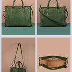 Charlotte Vegan Women Box Tote Bag Peacock Detail