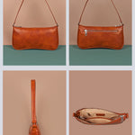 Emily Vegan Leather Women Shoulder Bag Fire Details