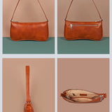 Emily Vegan Leather Women Shoulder Bag Fire Details