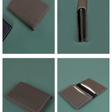 Beth Vegan Card Holder Dark Cement Detail