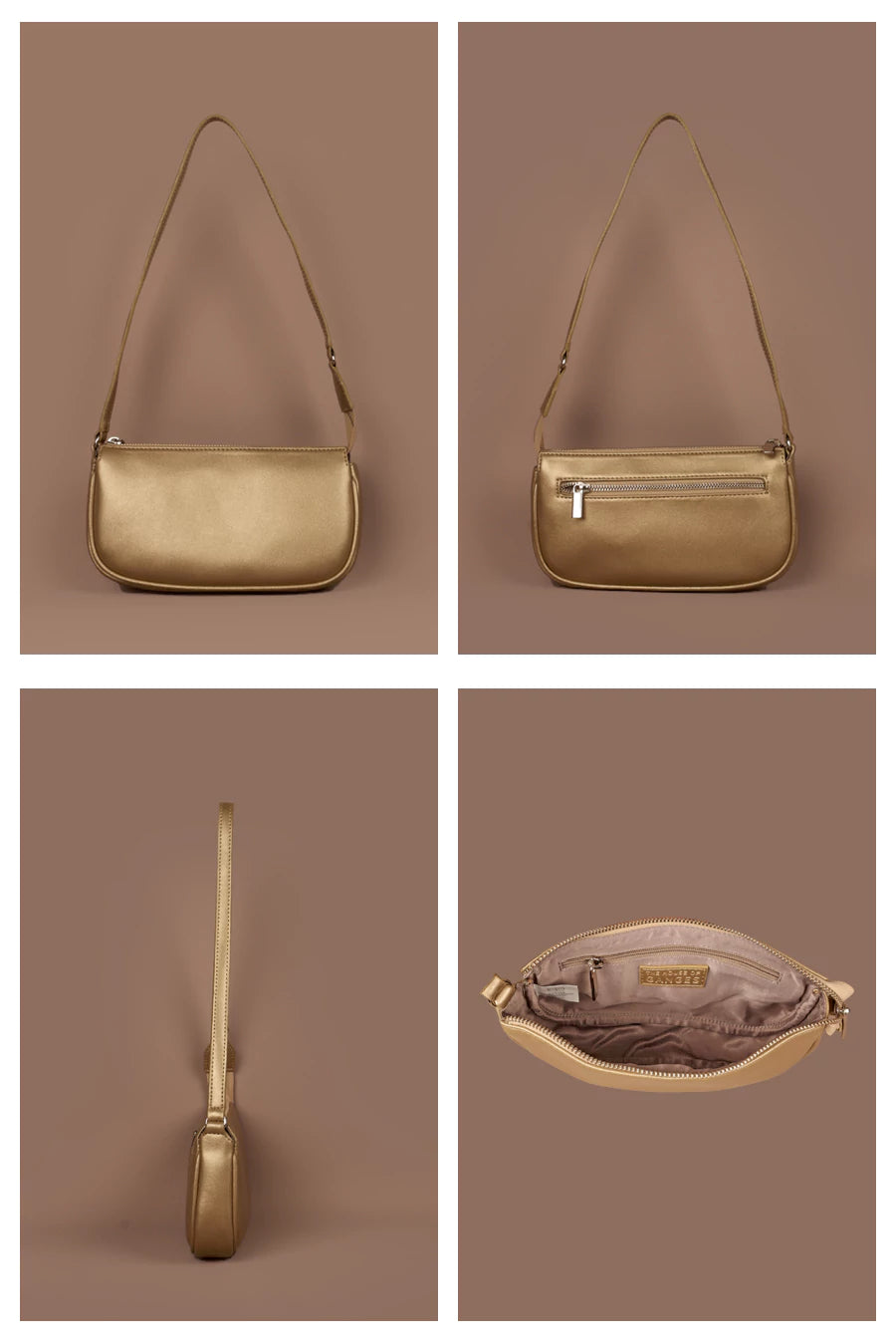 Vegan Daily Women Shoulder Bag Gilt Detail