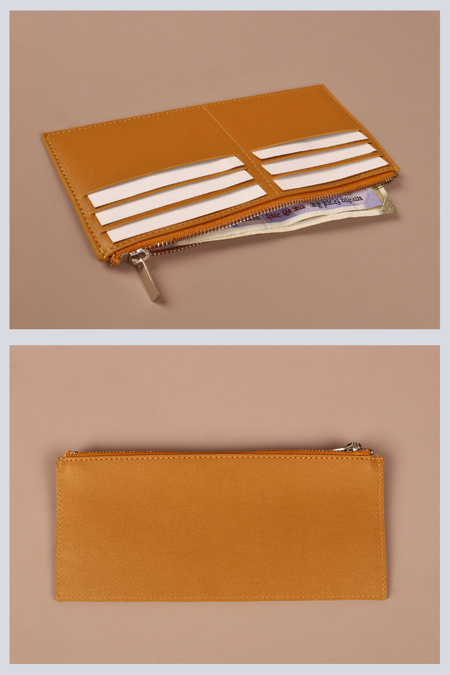 Slim vegan Women Card Wallet Lion L1
