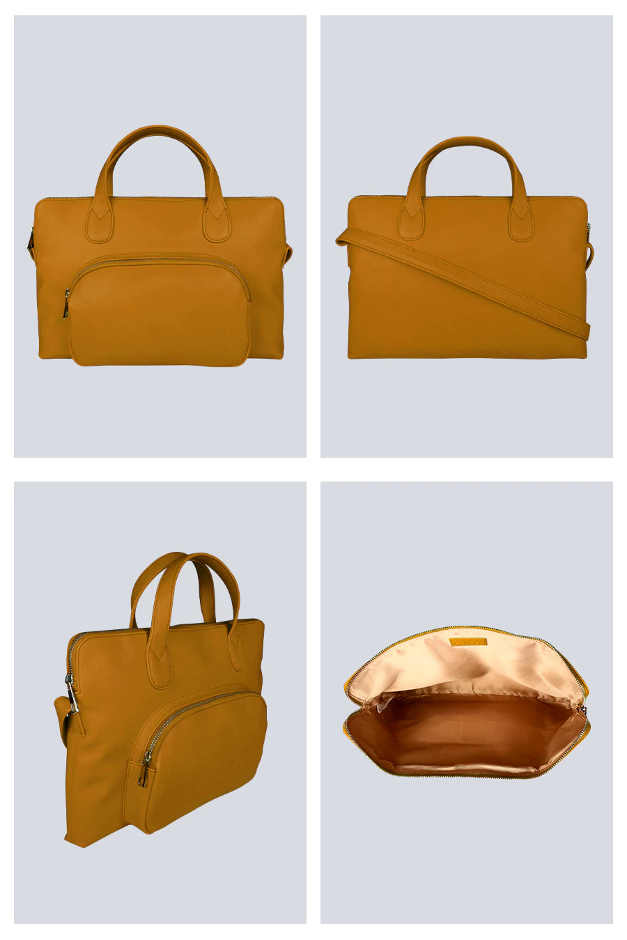 13 inch vegan Slim laptop bag lion detail