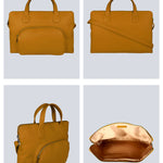 13 inch vegan Slim laptop bag lion detail