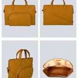 13 inch vegan Slim laptop bag lion detail