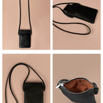 Lify Mobile Sling Bag Vegan Leather Vanta Black Details