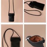Lify Mobile Sling Bag Vegan Leather Vanta Black Details