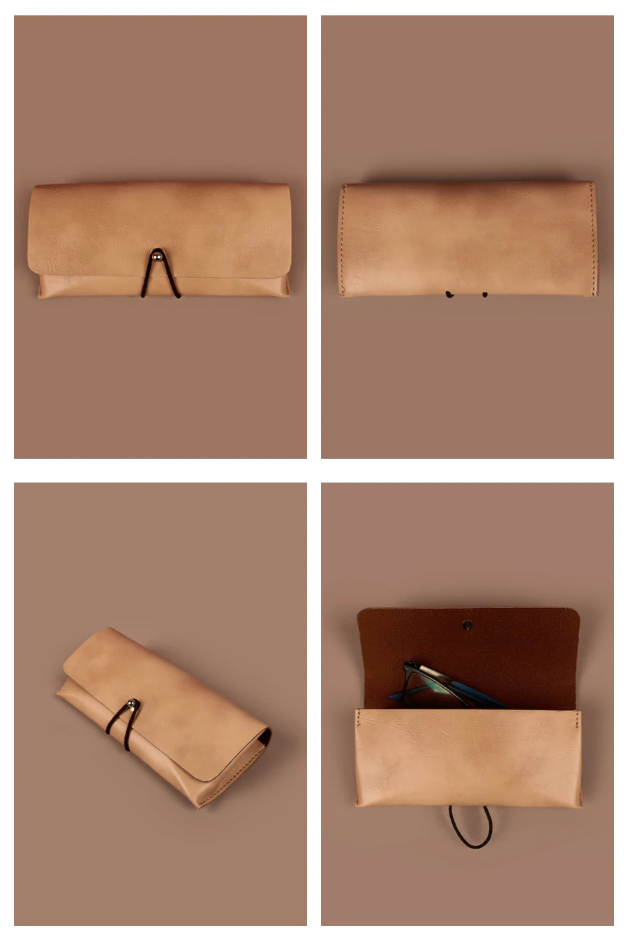 Newell Sunglass Case/ Cover Chestnut Detail