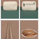 Classic Vegan Leather Women Crossbody Milky Detail