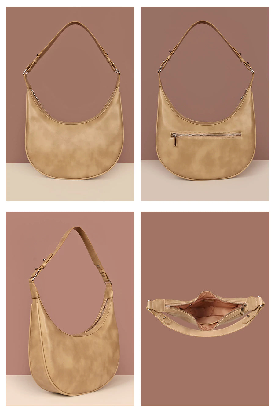 Vegan Moony Women Shoulder Bag Buttermilk detail