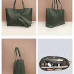 Baby Diaper Bag Vegan Leather Women Tote Army Detail